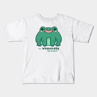 Frog it's Wednesday My Dudes Kids T-Shirt